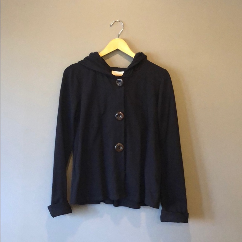 Cozy Sweatshirt Material Hooded Jacket